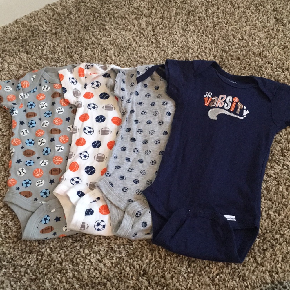 Baby Boy sports onesie lot